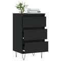 Miniatyrbilde 2 av 11: vidaXL Skjenk svart 40x35x70 cm konstruert tre