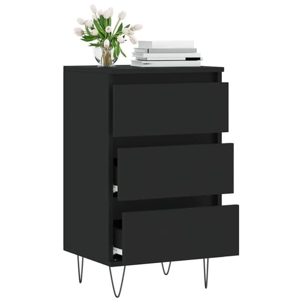 vidaXL Skjenk svart 40x35x70 cm konstruert tre