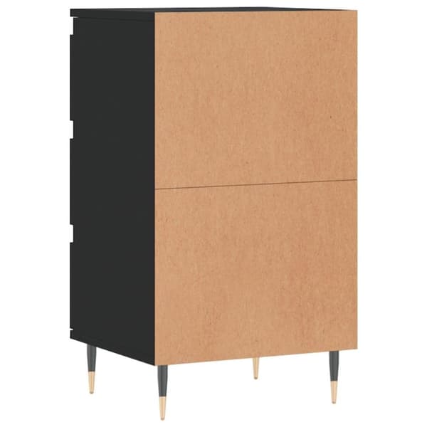 vidaXL skænk 40x35x70 cm konstrueret træ sort