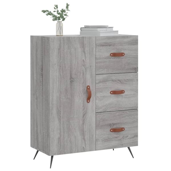 vidaXL Skänk grå sonoma 69,5x34x90 cm konstruerat trä