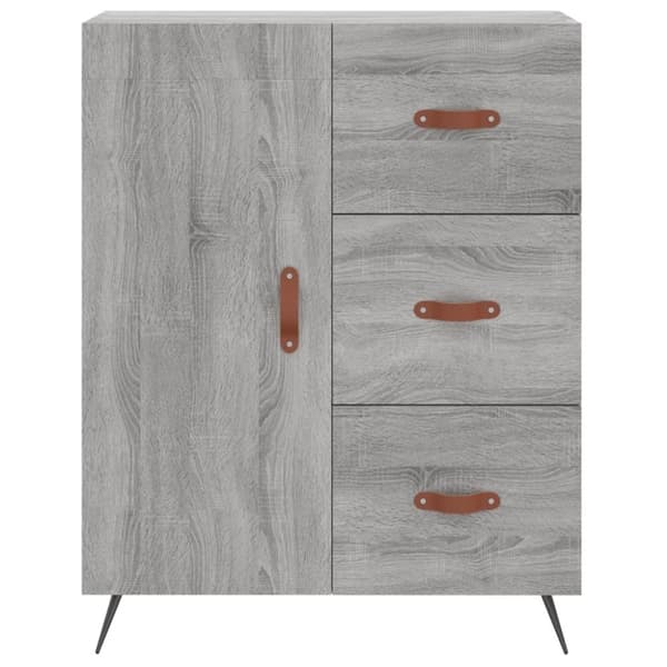 vidaXL Skänk grå sonoma 69,5x34x90 cm konstruerat trä