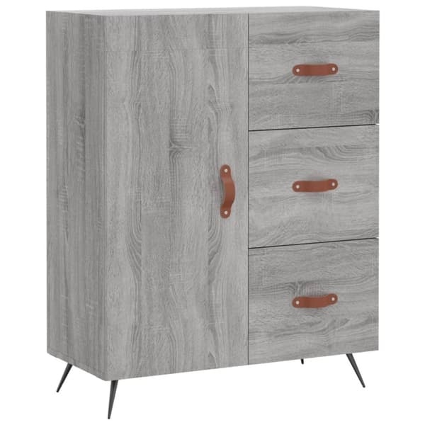 vidaXL Skänk grå sonoma 69,5x34x90 cm konstruerat trä