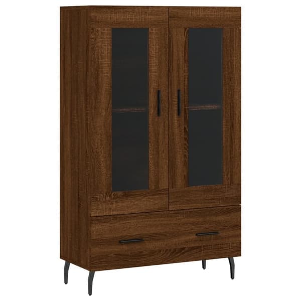 vidaXL Highboard brun eik 69,5x31x115 cm konstruert tre