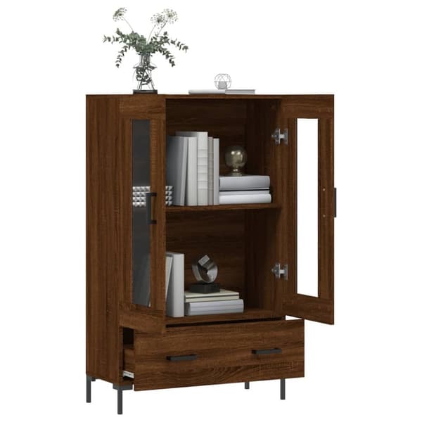 vidaXL skab 69,5x31x115 cm konstrueret træ brun sonoma-eg
