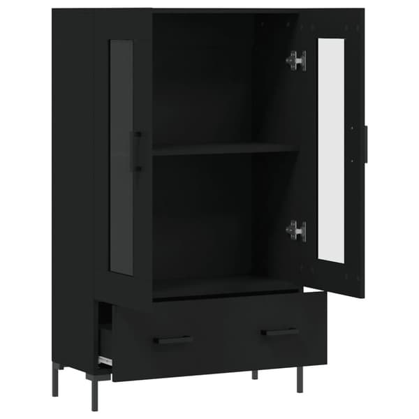 vidaXL skab 69,5x31x115 cm konstrueret træ sort