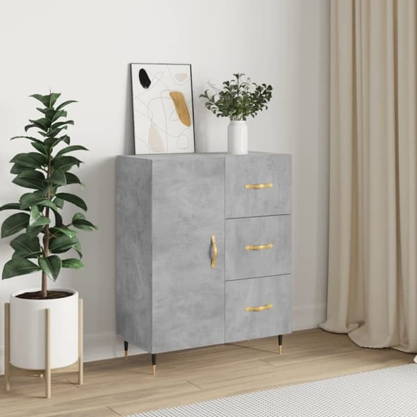 vidaXL Senkki betoninharmaa 69,5x34x90 cm tekninen puu