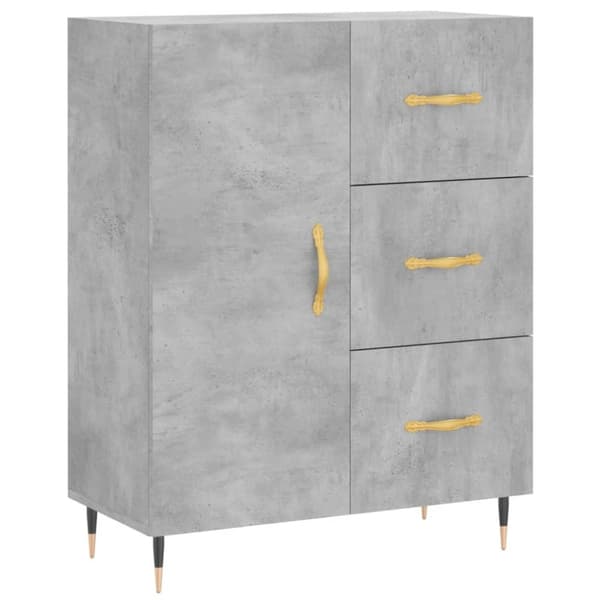 vidaXL skænk 69,5x34x90 cm konstrueret træ betongrå