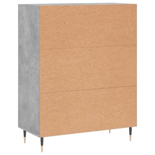 vidaXL Skjenk betonggrå 69,5x34x90 cm konstruert tre