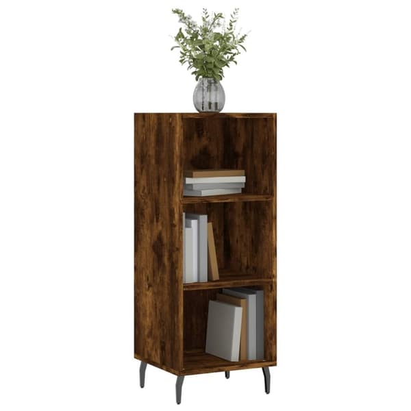 vidaXL Skjenk røkt eik 34,5x32,5x90 cm konstruert tre