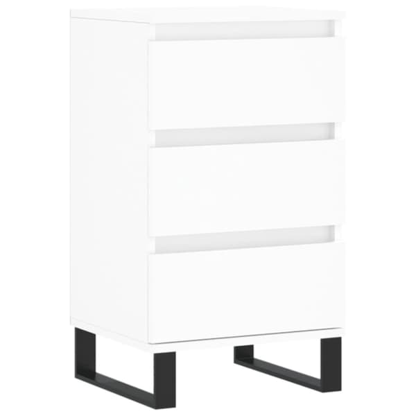 vidaXL skænk 40x35x70 cm konstrueret træ hvid