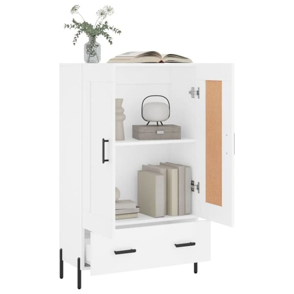 vidaXL Högskåp vit 69,5x31x115 cm konstruerat trä
