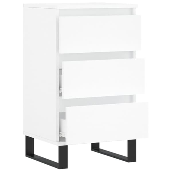 vidaXL Byrå vit 40x35x70 cm konstruerat trä