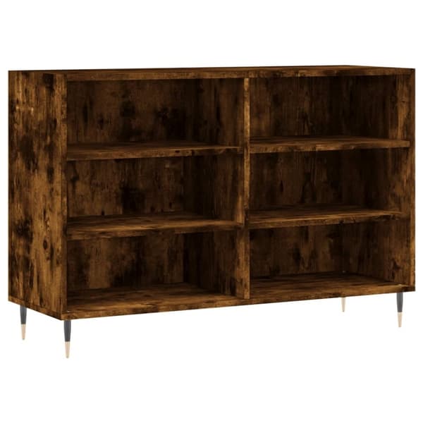 vidaXL Skjenk røkt eik 103,5x35x70 cm konstruert tre