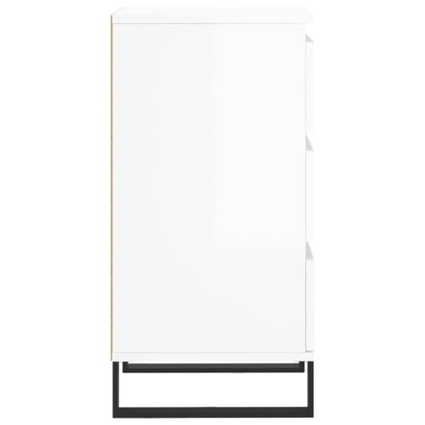 vidaXL Byrå vit högglans 40x35x70 cm konstruerat trä