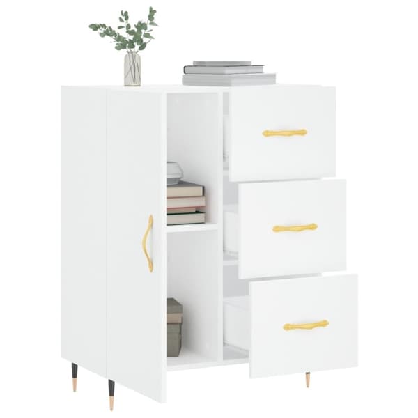 vidaXL Skåp vit 69,5x34x90 cm konstruerat trä