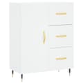 Miniatyrbilde 1 av 11: vidaXL Skjenk hvit 69,5x34x90 cm konstruert tre
