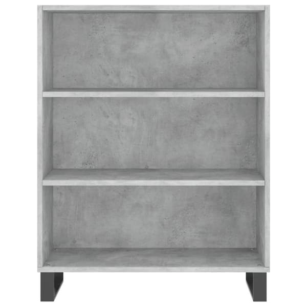 vidaXL Hyllykaappi betoninharmaa 69,5x32,5x90 cm tekninen puu