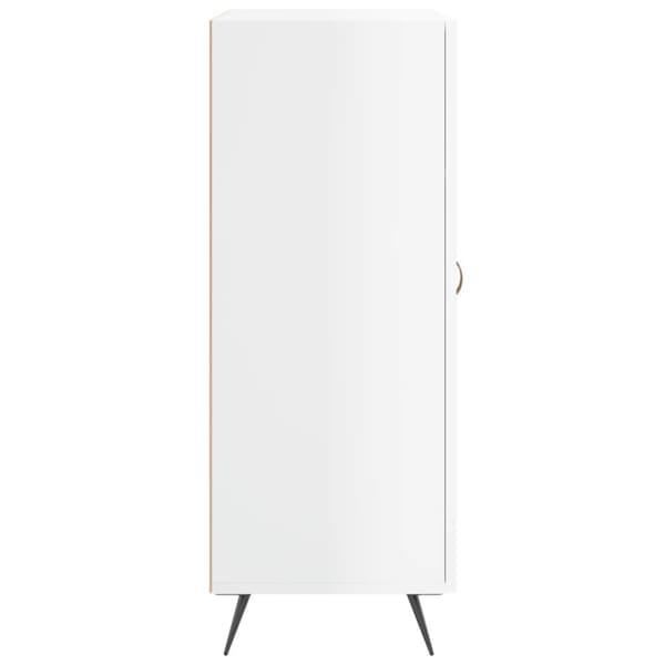 vidaXL skænk 69,5x34x90 cm konstrueret træ hvid højglans