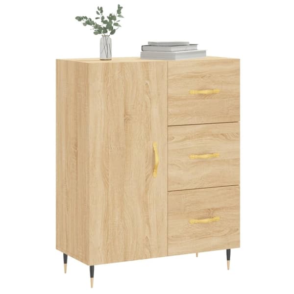 vidaXL Skänk sonoma-ek 69,5x34x90 cm konstruerat trä