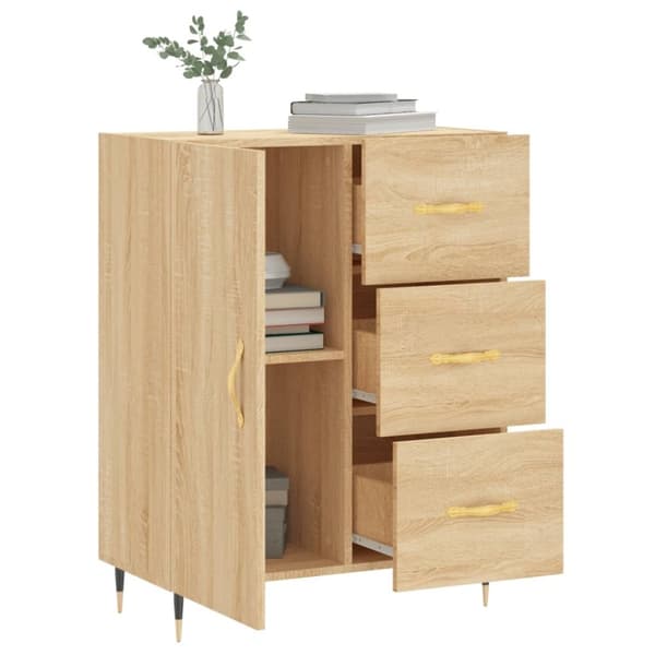vidaXL Skänk sonoma-ek 69,5x34x90 cm konstruerat trä