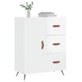 Miniatyrbilde 3 av 11: vidaXL Skjenk høyglans hvit 69,5x34x90 cm konstruert tre