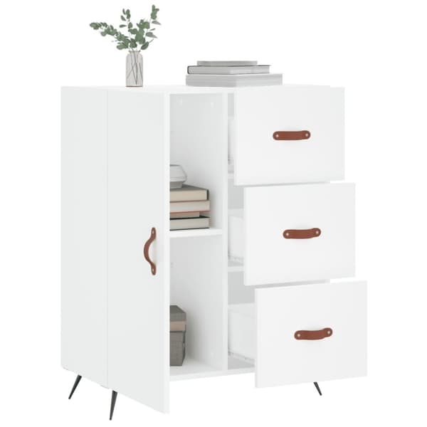 vidaXL Skåp vit 69,5x34x90 cm konstruerat trä
