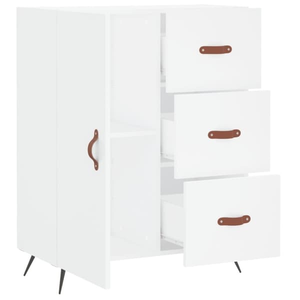 vidaXL Skåp vit 69,5x34x90 cm konstruerat trä