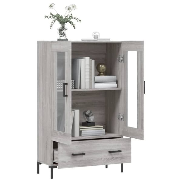 vidaXL Highboard grå sonoma 69,5x31x115 cm konstruert tre