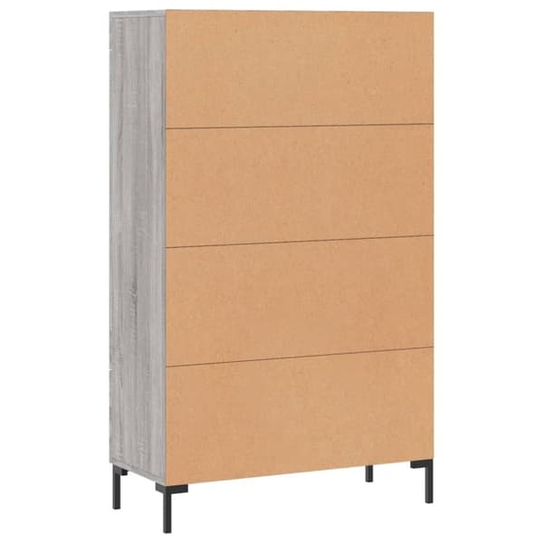 vidaXL Highboard grå sonoma 69,5x31x115 cm konstruert tre