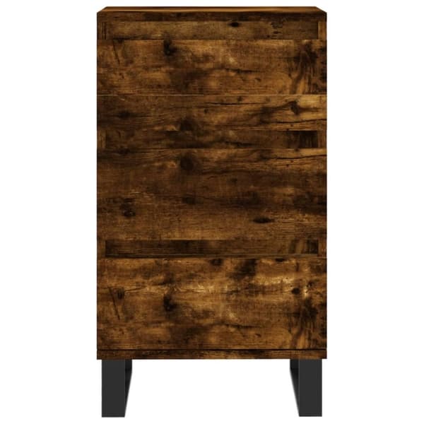 vidaXL Skjenk røkt eik 40x35x70 cm konstruert tre