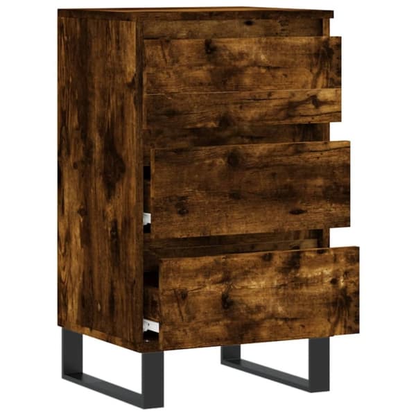 vidaXL Skjenk røkt eik 40x35x70 cm konstruert tre