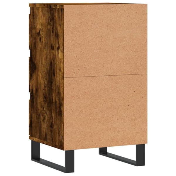 vidaXL Skjenk røkt eik 40x35x70 cm konstruert tre