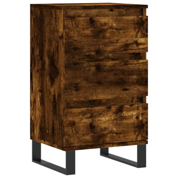 vidaXL Skjenk røkt eik 40x35x70 cm konstruert tre