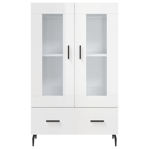 vidaXL Högskåp vit högglans 69,5x31x115 cm konstruerat trä
