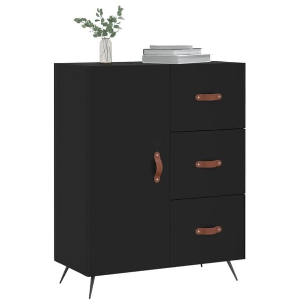 vidaXL Skåp svart 69,5x34x90 cm konstruerat trä