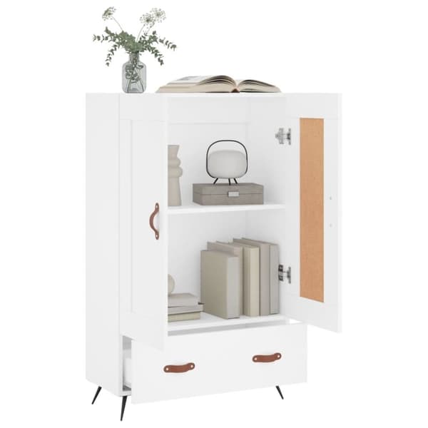vidaXL skab 69,5x31x115 cm konstrueret træ hvid