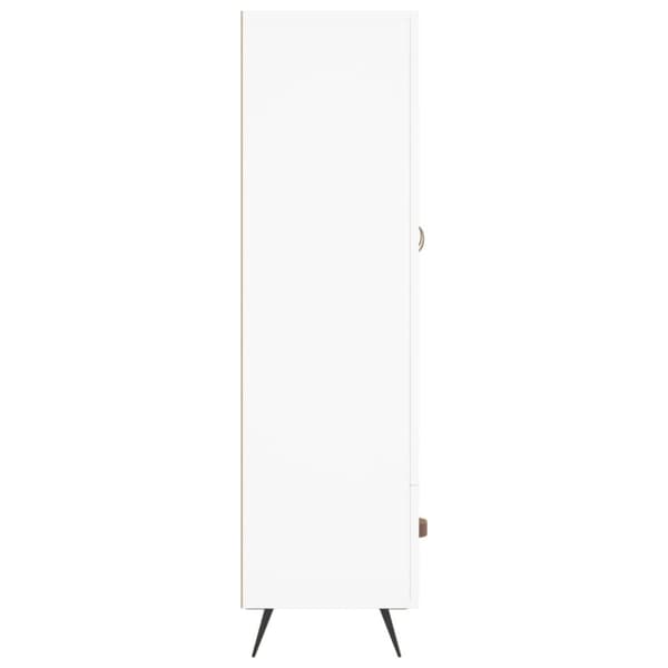vidaXL skab 69,5x31x115 cm konstrueret træ hvid