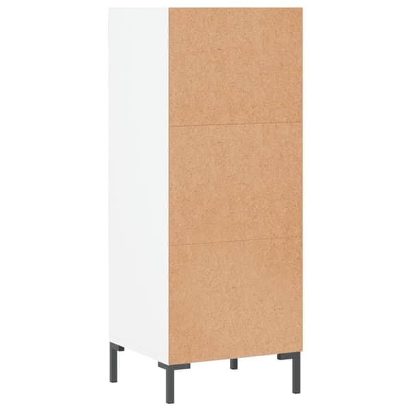 vidaXL skænk 34,5x32,5x90 cm konstrueret træ hvid