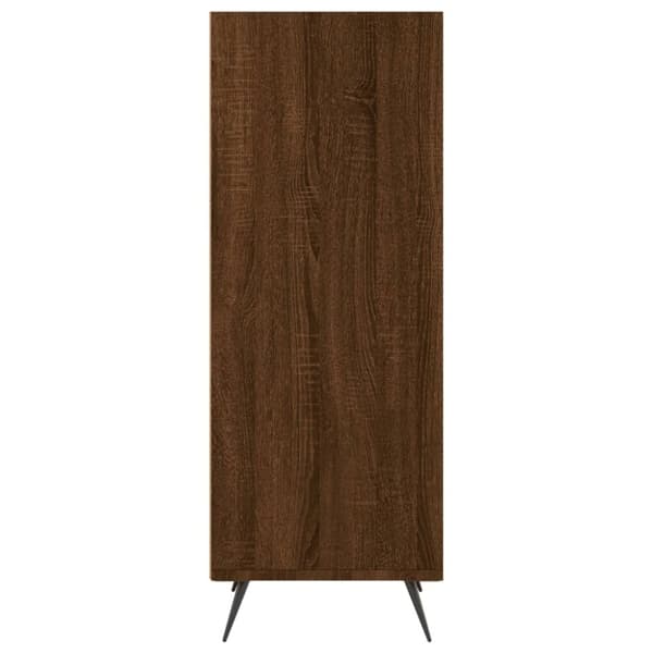 vidaXL Hylle brun eik 34,5x32,5x90 cm konstruert tre