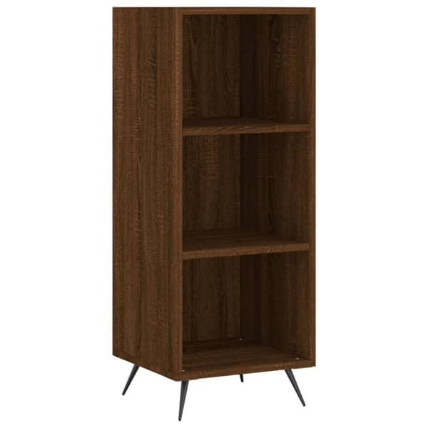vidaXL hyldeskab 34,5x32,5x90 cm konstrueret træ brun egetræsfarve
