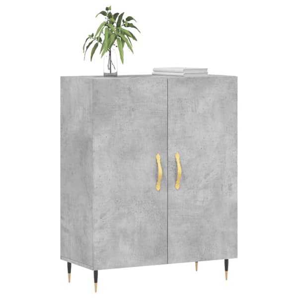 vidaXL Skjenk betonggrå 69,5x34x90 cm konstruert tre
