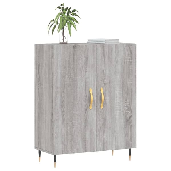 vidaXL skænk 69,5x34x90 cm konstrueret træ grå sonoma-eg