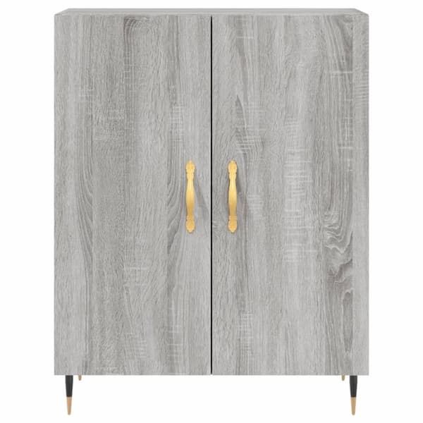 vidaXL skænk 69,5x34x90 cm konstrueret træ grå sonoma-eg