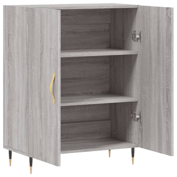 vidaXL skænk 69,5x34x90 cm konstrueret træ grå sonoma-eg