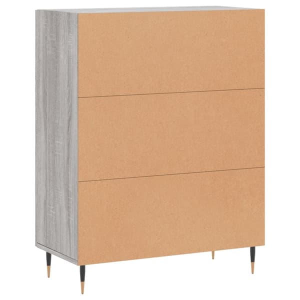 vidaXL skænk 69,5x34x90 cm konstrueret træ grå sonoma-eg