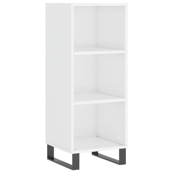 vidaXL Senkki korkeakiilto valkoinen 34,5x32,5x90 cm tekninen puu