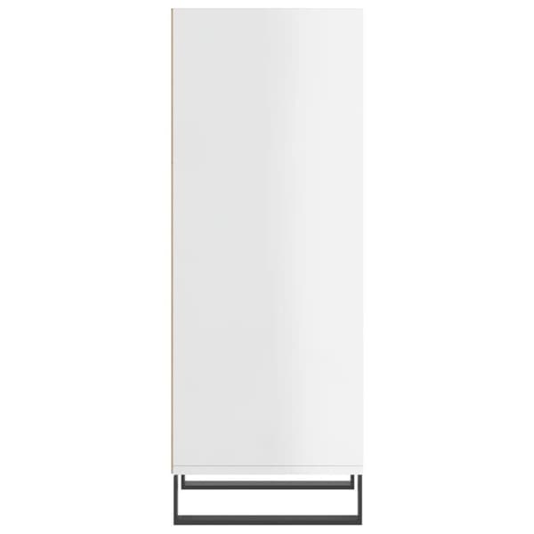 vidaXL Skjenk høyglans hvit 34,5x32,5x90 cm konstruert tre