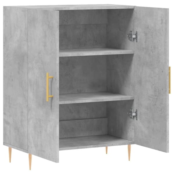 vidaXL Senkki betoninharmaa 69,5x34x90 cm tekninen puu