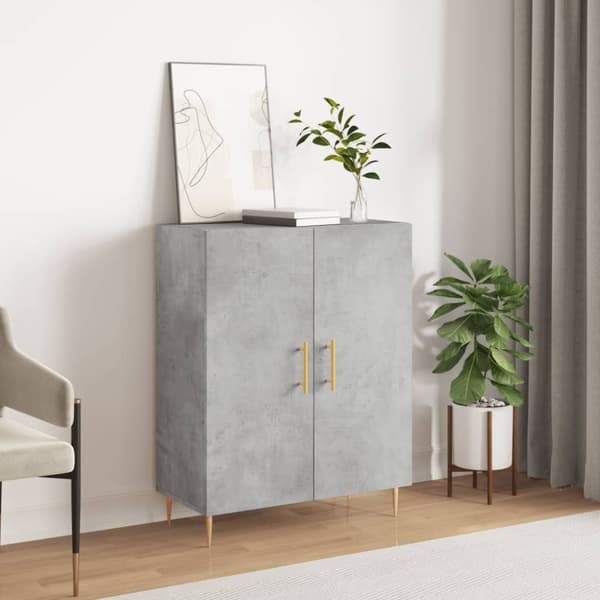 vidaXL Senkki betoninharmaa 69,5x34x90 cm tekninen puu