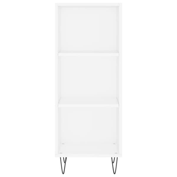 vidaXL Skjenk hvit 34,5x32,5x90 cm konstruert tre